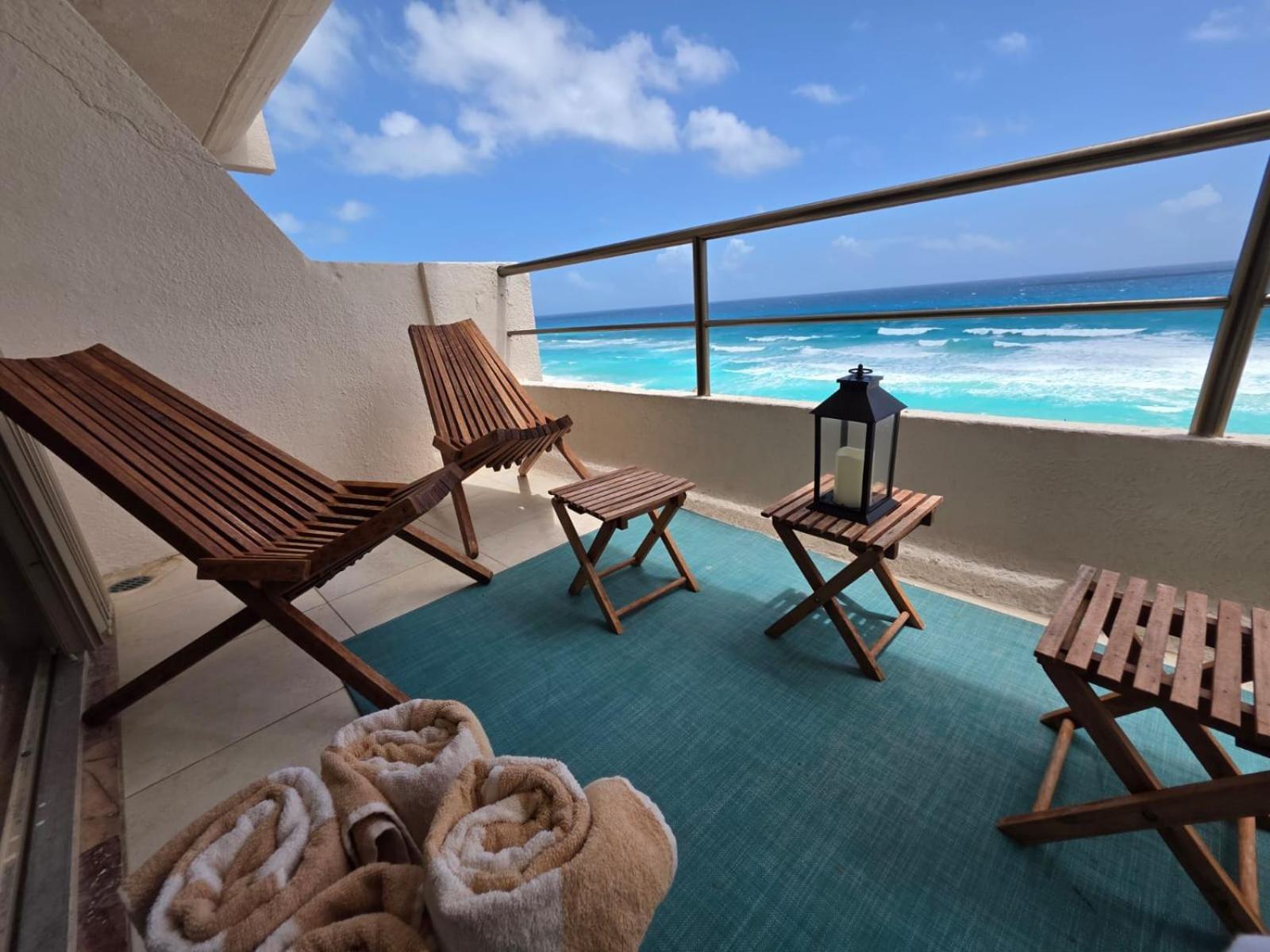 Perfect Vacation Getaway,Ocean View,Wifi, Beach Cancún Eksteriør billede